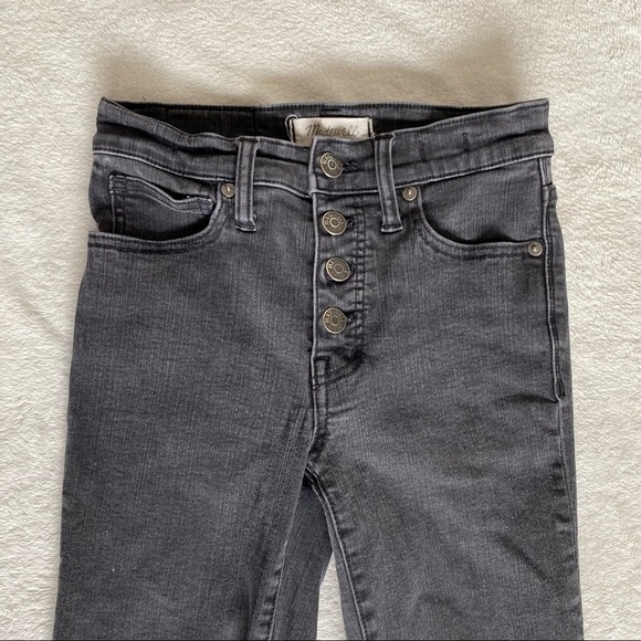 Madewell 9” high-rise skinny button front denim jeans size 24 - Picture 3 of 8